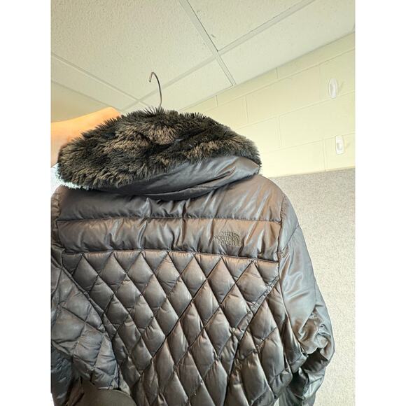 The North Face Apres Parkina Puffer Jacket Womens Black Quilted Down Coat Medium - Picture 7 of 10